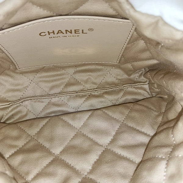 CHANEL 22 Mini Quilted Calfskin White