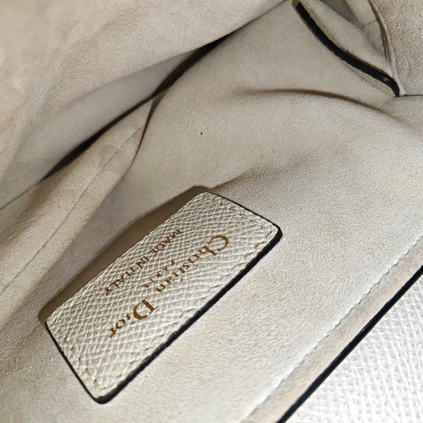 Authenticated pre-owned Saddle Mini Calfskin White - Top Handle Bag at Looply