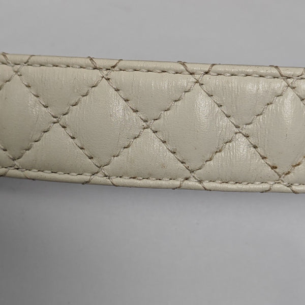 Leather Belt White