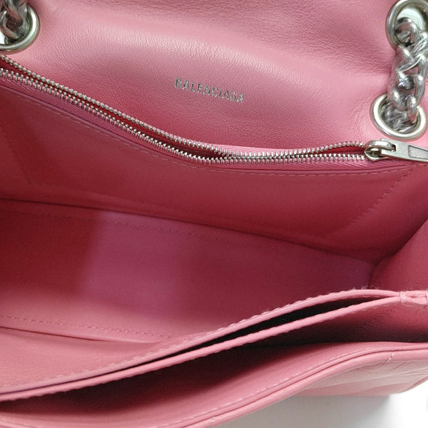 Hourglass Small Quilted Lambskin Pink
