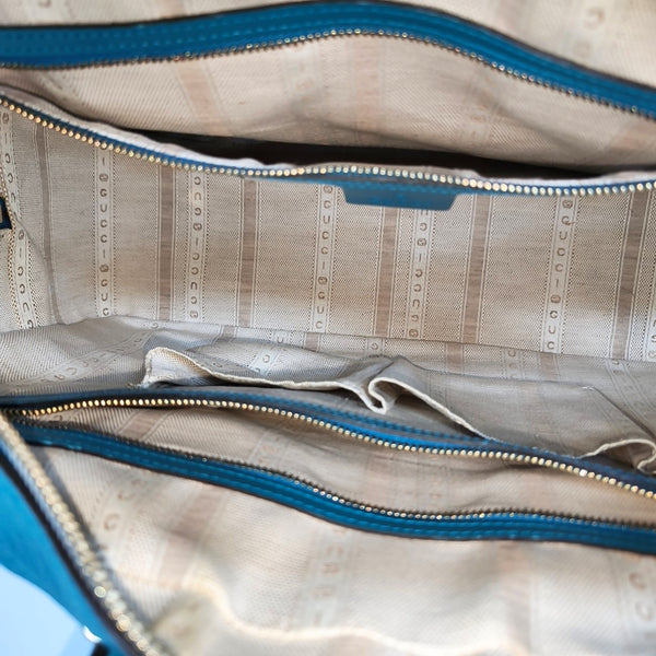 Quilted Calfskin Shoulder Bag Blue
