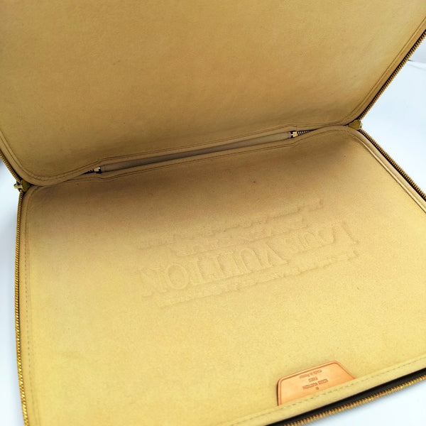Monogram Coated Canvas Clutch Brown