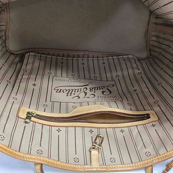 NEVERFULL GM Monogram Coated Canvas Brown