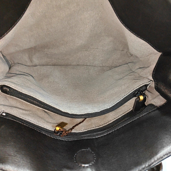 Calfskin Shoulder Bag Black