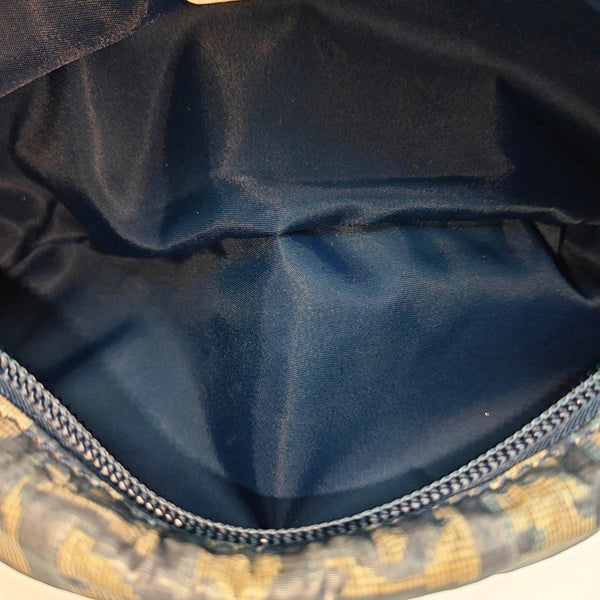 Oblique Fabric Belt Bag Blue