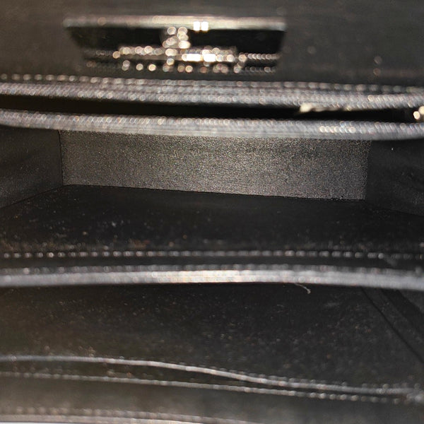 Calfskin Top Handle Bag Black