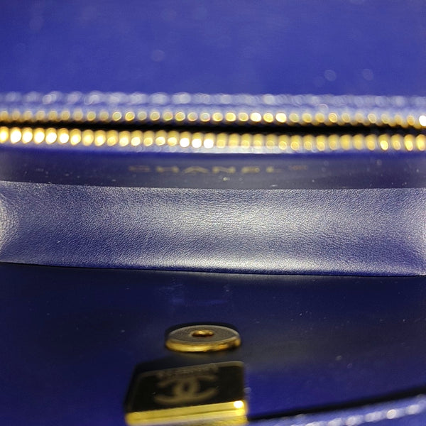 Quilted Calfskin Small Blue