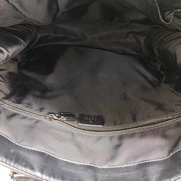 Monogram Coated Canvas Tote Bag Black