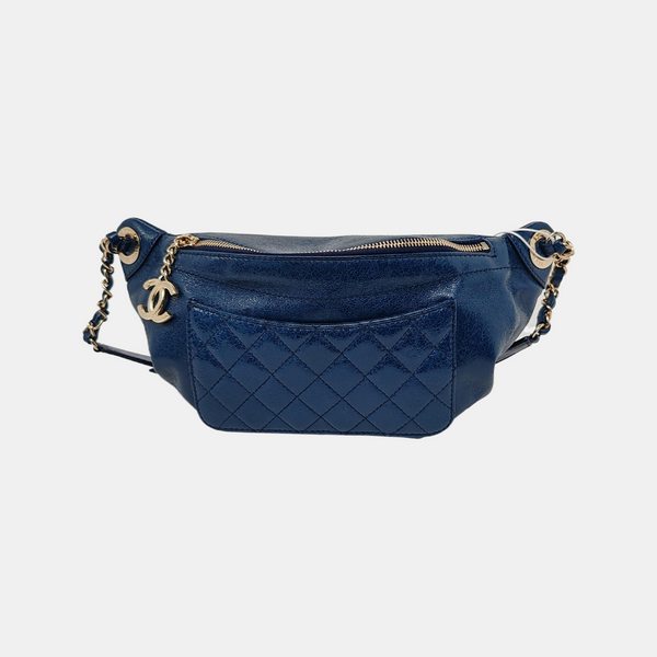 Quilted Calfskin Blue