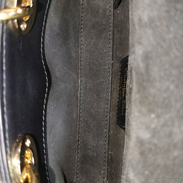 Lady Dior Mini Cannage Calfskin Black