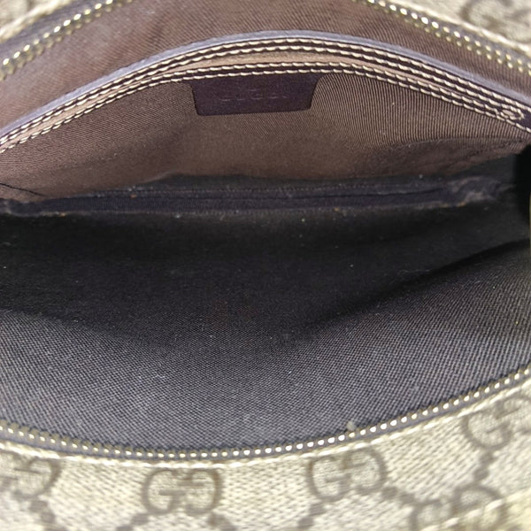 Monogram Coated Canvas Crossbody Bag Beige