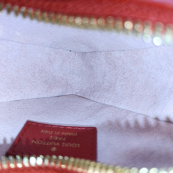 Monogram Calfskin Shoulder Bag Red