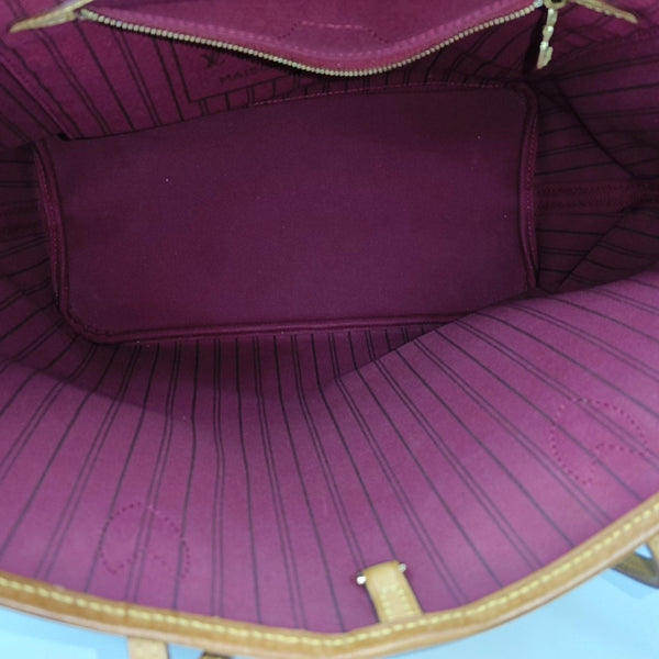 NEVERFULL MM Monogram Coated Canvas Brown
