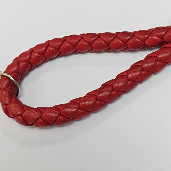 Leather Bag Charm Red