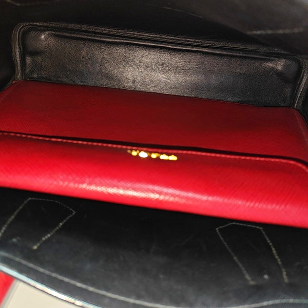 Double Medium Saffiano Calfskin Red
