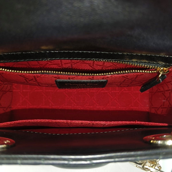 Lady Dior Small Cannage Lambskin Black