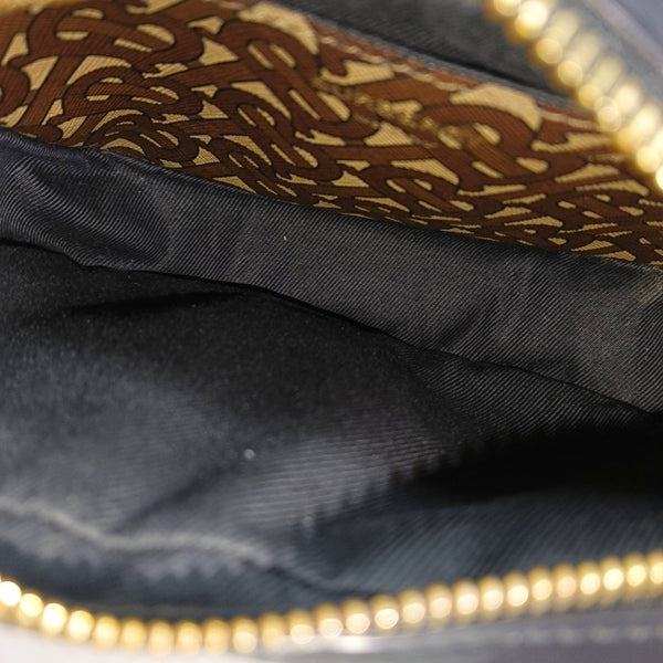 Coated Canvas Crossbody Bag Brown