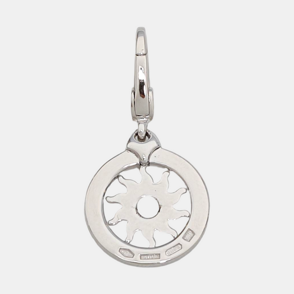 Conjunto de joyas Tondo Sun Sole Charm de plata y oro blanco de 18k