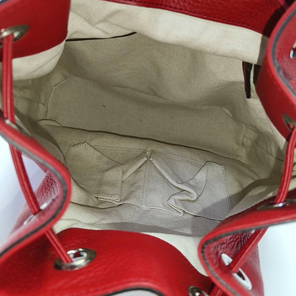 Authenticated pre-owned Soho Calfskin Red - Bucket Bag at Looply
