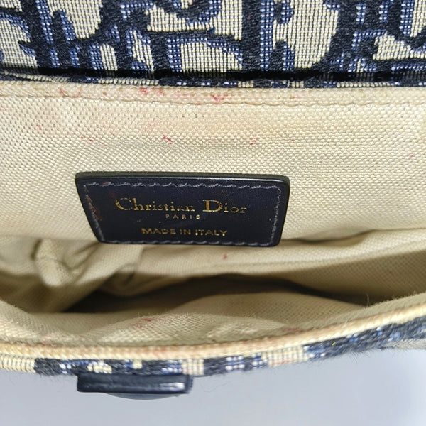 Saddle Small Oblique Fabric Blue
