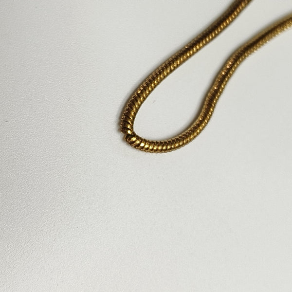 Twist Round Metal Gold Necklace