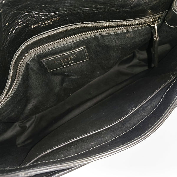 NIKI Medium Chevron Calfskin Black
