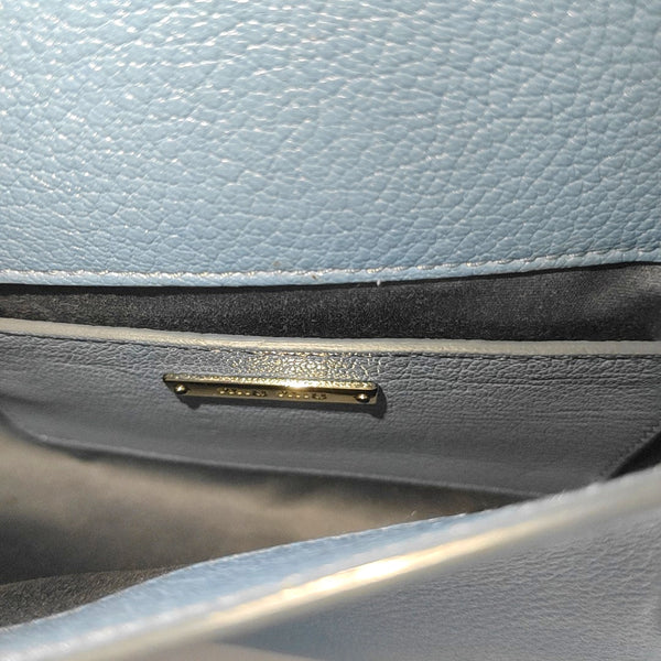 Calfskin Shoulder Bag Blue