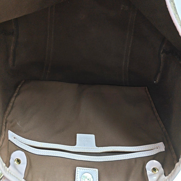 Monogram Coated Canvas Tote Bag Beige