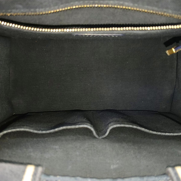 Book Tote Small Oblique Canvas Blue