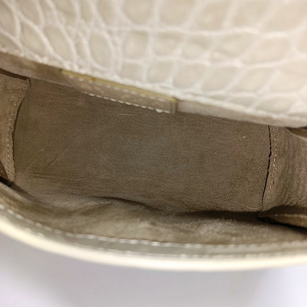 Leather Shoulder Bag Mini White