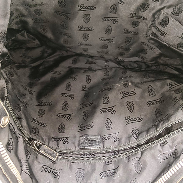Monogram Calfskin Tote Bag Black