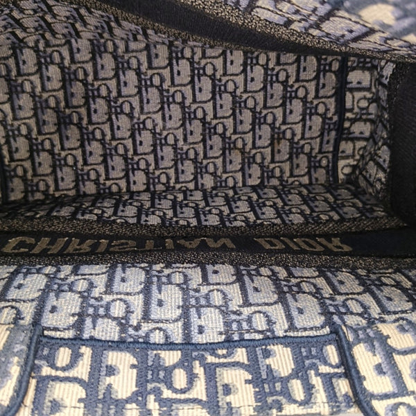 Book Tote Medium Oblique Canvas Blue