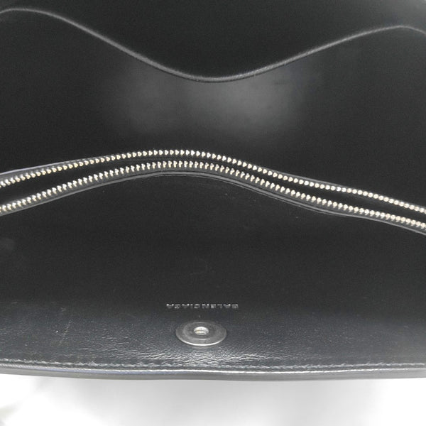 Hourglass East West Tote Small Calfskin Black