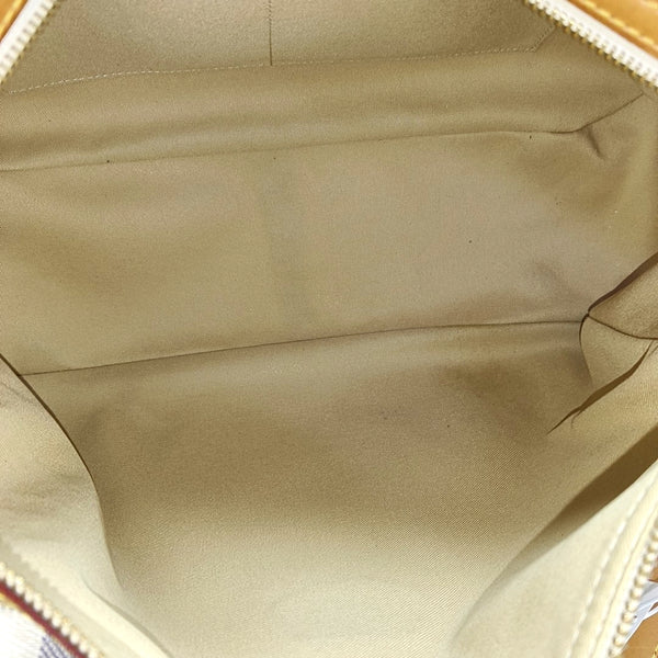 STRESA Damier Azur Coated Canvas White