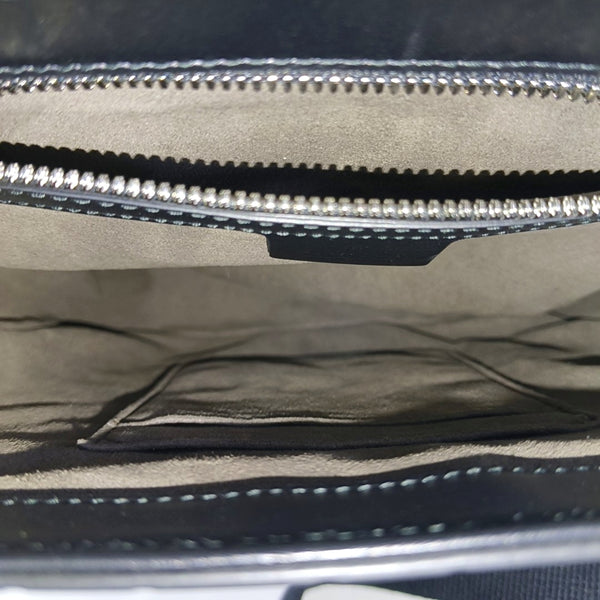 Monogram Calfskin Shoulder Bag Black