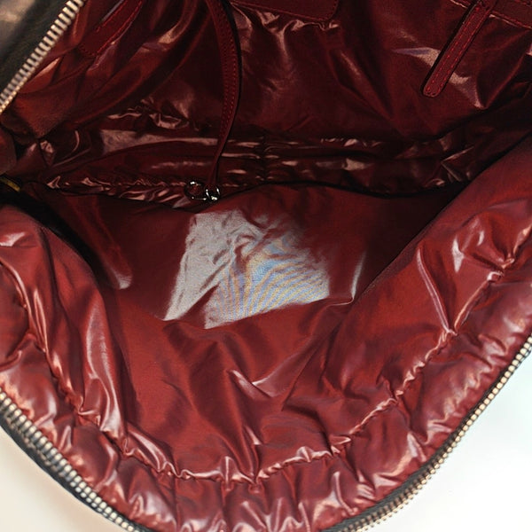 Quilted Nylon Shoulder Bag Black