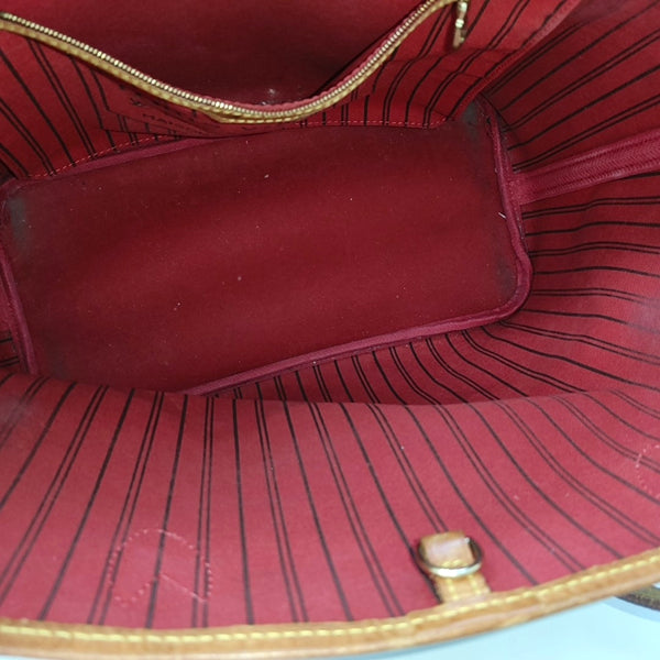 NEVERFULL MM Monogram Coated Canvas Brown