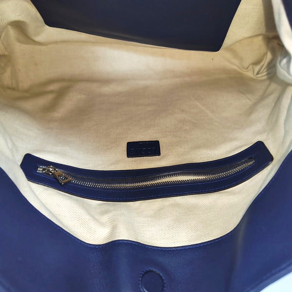 Calfskin Shoulder Bag Blue