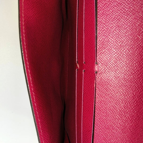 SARAH Monogram Coated Canvas Brown Wallet