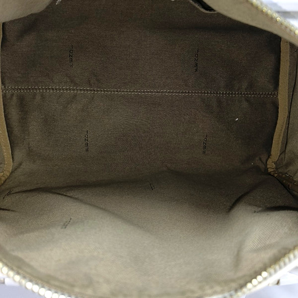 Coated Canvas Top Handle Bag White