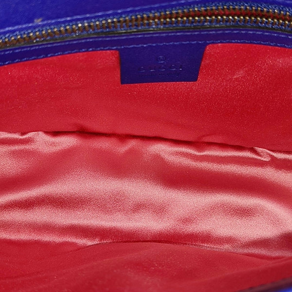 GG Marmont Medium Quilted Velvet Blue