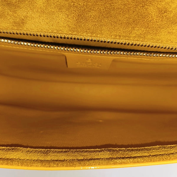 Monogram Patent Leather Clutch Yellow
