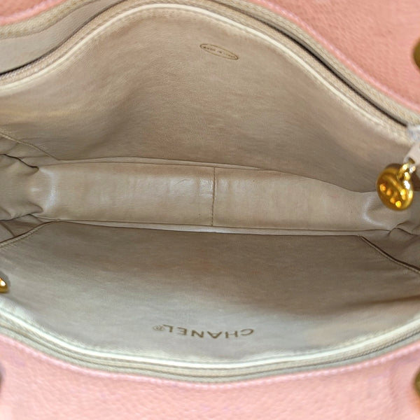 Grained Calfskin Tote Bag Pink
