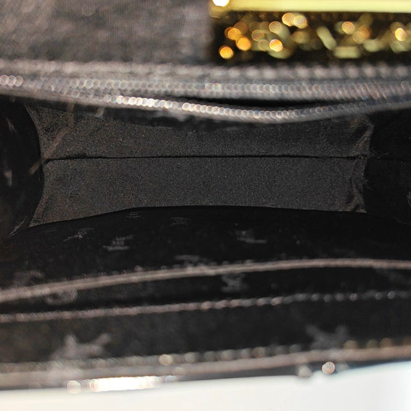 Quilted Calfskin Top Handle Bag Black
