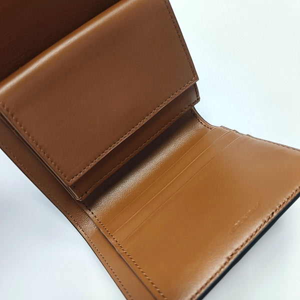 TRIOMPHE CANVAS Mini Coated Canvas Brown Wallet