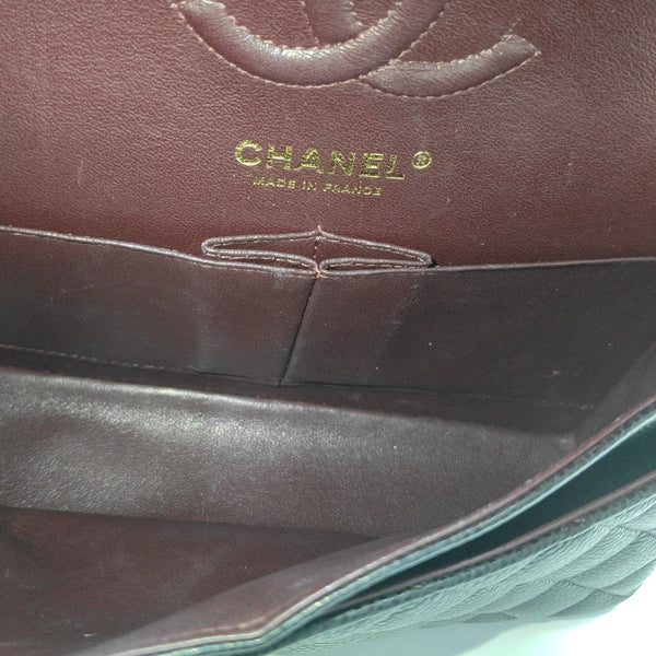 CLASSIC FLAP Small Quilted Grained Calfskin Black