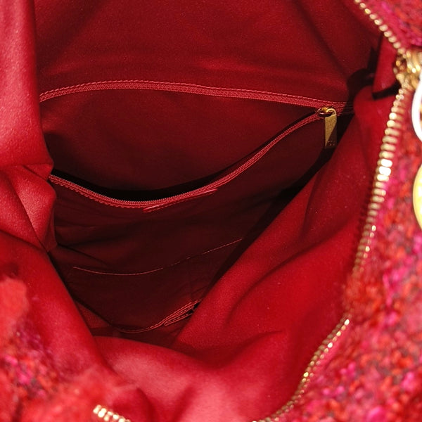 Fabric Clutch Red