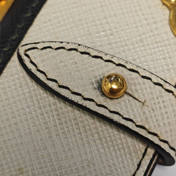 Leather Bag Charm White