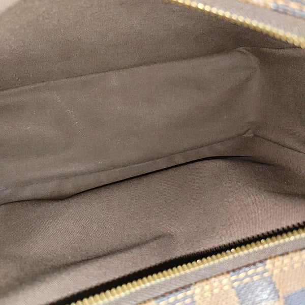 NAVIGLIO Damier Ebene Coated Canvas Brown