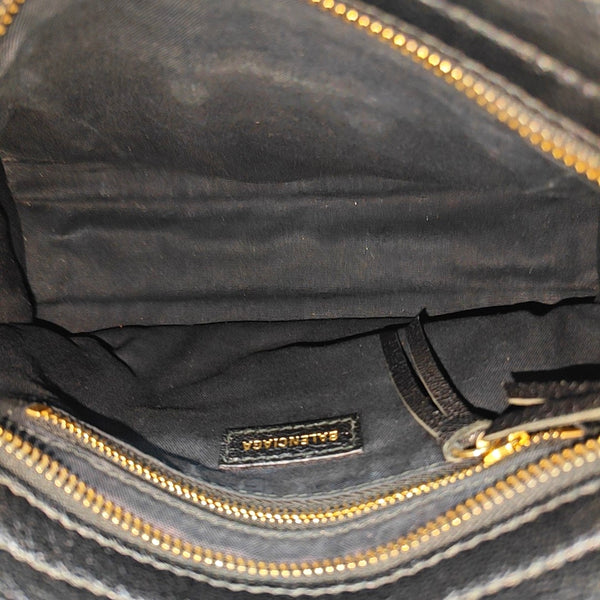 Classic Metallic Edge City Mini Lambskin Black